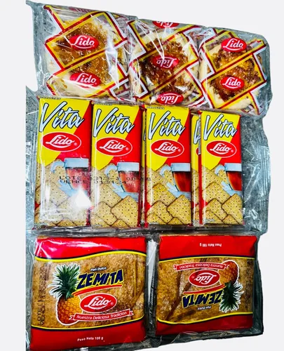 Vista 2 de Surtido LIDO Pichardin, Pan Semita de Piña Delgada, Galleta Vita, Pan Salvadoreño