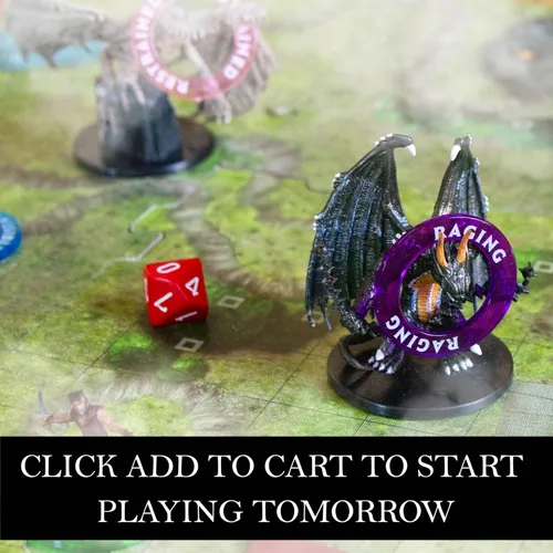 Vista 7 de Kraftex Anillos de condición DND [96 piezas]: Accesorios para Dungeon Masters para rastrear efectos de hechizos. Marcadores de condición Los