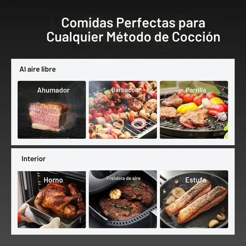 Vista 9 de ThermoMaven - Termómetro inteligente inalámbrico Bluetooth para carne: base independiente, termómetro WiFi inteligente con Sub-1G, precisión