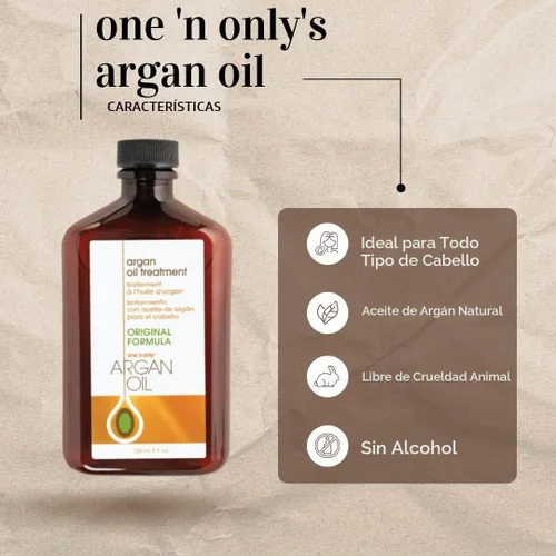 Vista 2 de One 'N Only Tratamiento capilar de aceite de argán, paquete de 8 onzas líquidas con 3.4 onzas líquidas