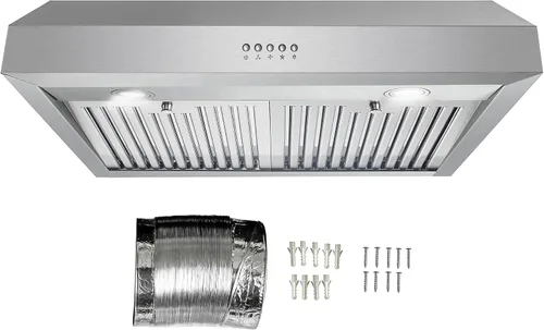 Vista 13 de COSMO UC30 Campana extractora con conductos debajo del gabinete de 29.5 pulgadas, ventilación sobre la estufa, ventilador de 3 velocidades, filtros