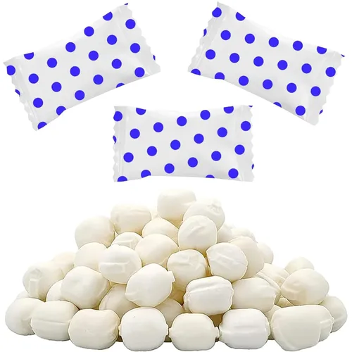 Vista 20 de 55 unidades Fruidles Baby Blue Big Dots Buttermints, caramelos de menta, menta después de la cena, caramelo de mantequilla y menta, sin grasa