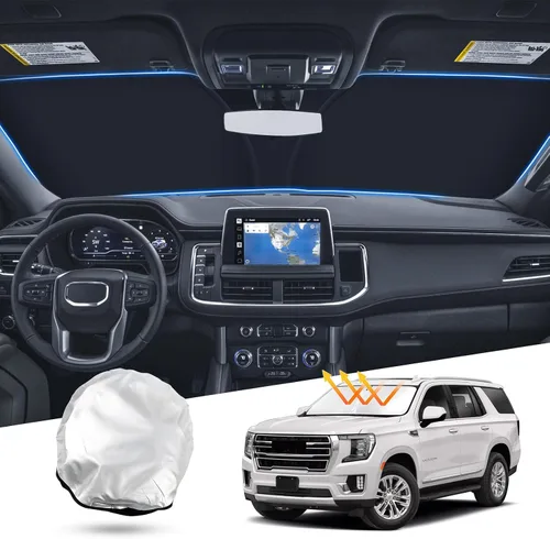 Vista 62 de T TGBROS Parasol para parabrisas para BMW X1 F48 2016 2017 2018 2019 2020 2021 2022 para ventana de automóvil, con bloqueo UV grueso y opaca