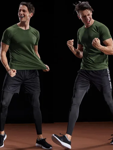 Vista 6 de Neleus Camisetas deportivas de malla para hombre
