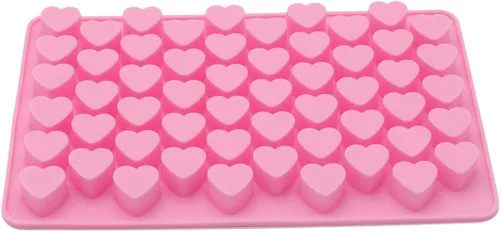 Vista 5 de X-Haibei Mini molde de silicona de corazón pequeño para decoración de pastel de caramelo de chocolate incrustable con jabón, diámetro 0.5 pulgadas