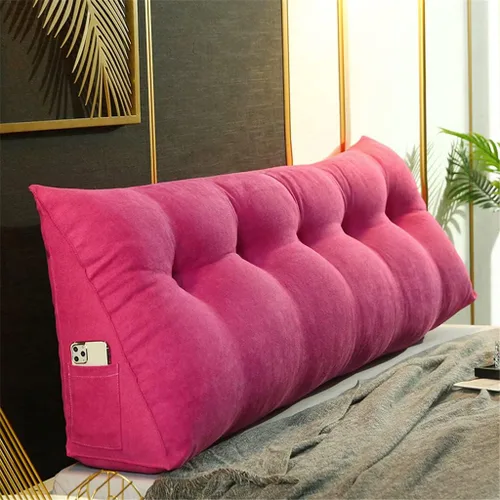 Vista 17 de Almohada grande triangular para cabecero con cuña y respaldo de posicionamiento, almohada de lectura, soporte de espalda, cojín lumbar para sofá