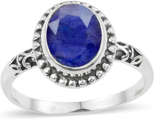 Vista 19 de Anillo de plata de ley 925 para mujer, anillo único de gema ovalada hecho a mano