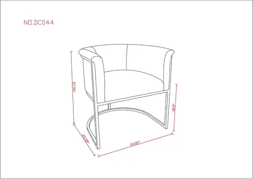 Vista 3 de Manhattan Comfort Bali - Silla de comedor de piel sintética, diseño Art Deco moderno con silueta escultórica, marco de metal, cojines acolchados