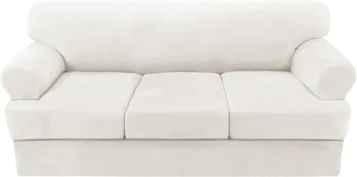 Vista 63 de H.VERSAILTEX Funda para sofá de 2 piezas, fundas para sillón con cojines en forma de T, funda para sofá de terciopelo grueso, protector de muebles