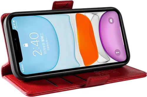 Vista 2 de Funda compatible con Xiaomi Poco X3 GT 5G, tarjetero de piel sintética, compatible con Redmi Note 10 Pro (China) 5G con cierre magnético, soporte