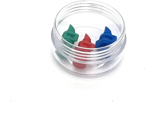Vista 5 de 30 contenedores de muestra, mini tarros de muestra de 0.35 oz para cosméticos, sombra de ojos, tapa multicolor