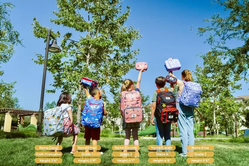 Vista 25 de Juego de mochila para niños de 16 pulgadas con bolsa de almuerzo aislada y estuche para lápices