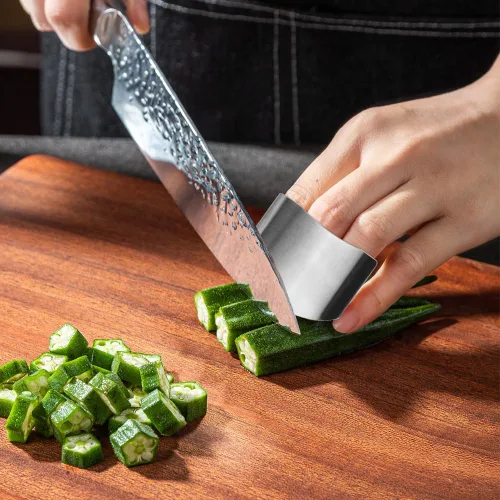 Vista 4 de Protector de Dedos de Acero Inoxidable, Protector de Dedos Nuevo 2023 para Cortar Alimentos, Protector de Dedos Premium para Cortar, Rebanadas, 2