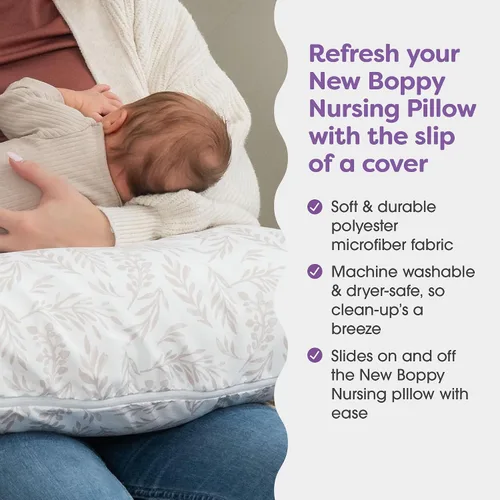 Vista 2 de Funda para Almohada de Lactancia Boppy - Suave, Lavable y Hipoalergénica de Microfibra para Almohada de Bibernón y Lactancia