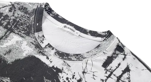 Vista 6 de KLIEGOU Camisetas Hipster Hiphop para hombre - Camisetas con estampado de moda