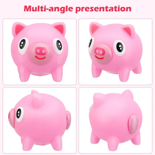Vista 4 de Juguete de cerdo chirriante con lengua de 3.54 pulgadas, juguete portátil para apretar para niños, juguete sensorial, alivio de la ansiedad