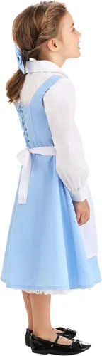 Vista 9 de Vestido de disfraz azul de Bella y la Bestia para niños pequeños