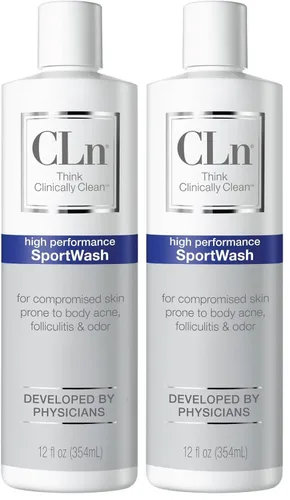 Vista 8 de CLn® SportWash - Gel de baño deportivo de alto rendimiento, para hombres y mujeres propensos a olores corporales, olor de pies, tiña, foliculitis