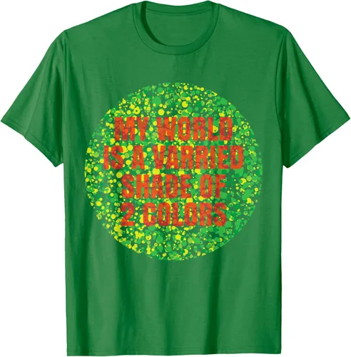 Vista 4 de Camiseta divertida con problemas daltónicos al color, Negro