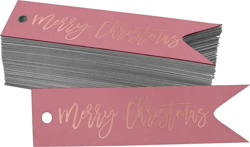 Vista 26 de Etiquetas colgantes con texto en inglés «Merry Christmas» para botellas de papel de aluminio, paquete de 50 unidades Aqua Blue