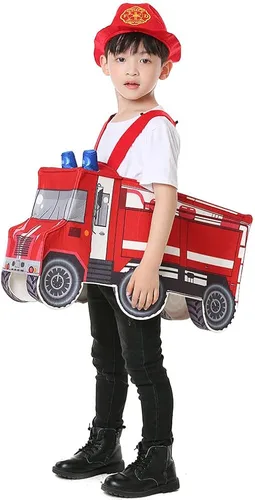 Vista 3 de Seasons Disfraz de camión de bomberos para niños de 3 a 5 años