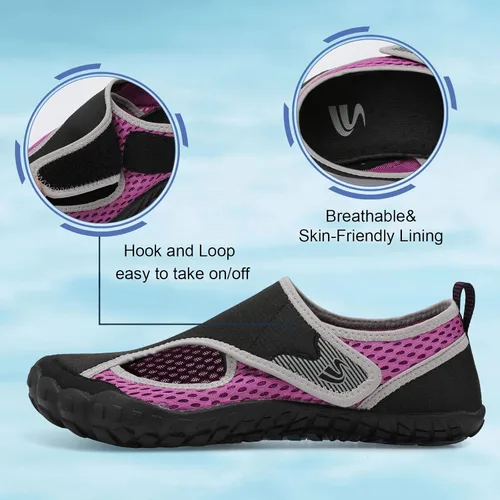Vista 4 de Spesoul Zapatos de agua para mujer y hombre, zapatos acuáticos de secado rápido para piscina, senderismo, entrenamiento, deportes acuáticos al aire