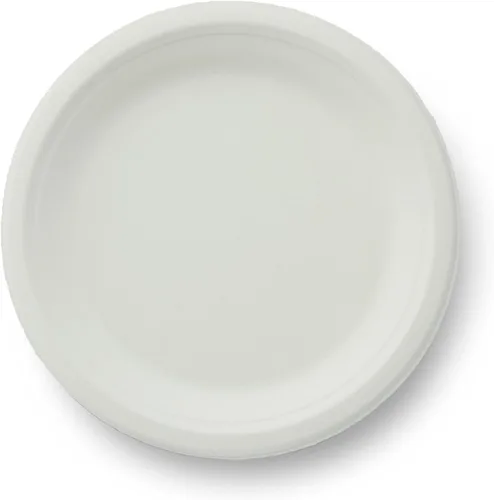 Vista 8 de Placa de fibra vegetal natural 100% compostable, 6 pulgadas, caja de 1000