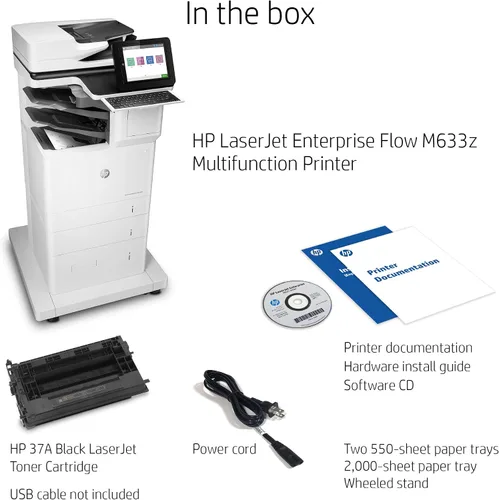 Vista 4 de HP Laserjet Enterprise Flow MFP M633z Impresora dúplex con garantía in situ de un año, el siguiente día laborable (J8J78A)