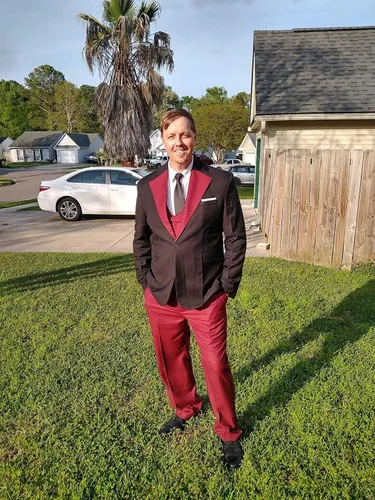 Vista 6 de Trajes formales para hombres de boda Slim Fit 3 piezas vestido de negocios elegante fiesta chaqueta chaleco y pantalones JXZ006