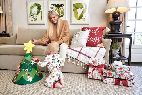 Vista 4 de Mud Pie Conjunto de pijama de galletas de Navidad para bebés