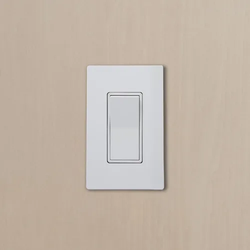 Vista 3 de Maxxima Placa decorativa de pared de 1 banda, blanco, tamaño estándar, paquete de 10 Sin tornillos, múltiples tomacorrientes, para interruptores