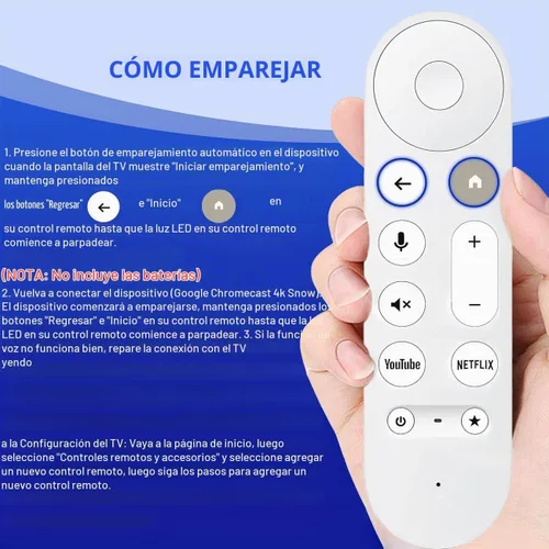 Vista 4 de Mando a distancia de repuesto para Chromecast Google TV 4K/HD TV, para Google TV Streamer 4K Box