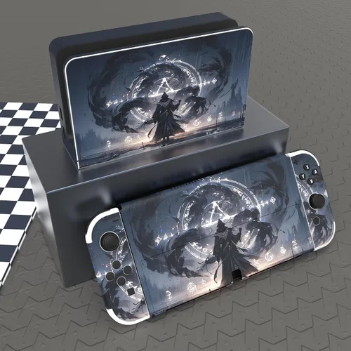 Vista 2 de PlayVital Juego completo de calcomanías protectoras para el modelo OLED de Nintendo Switch, calcomanías de vinilo personalizadas para consola Switch