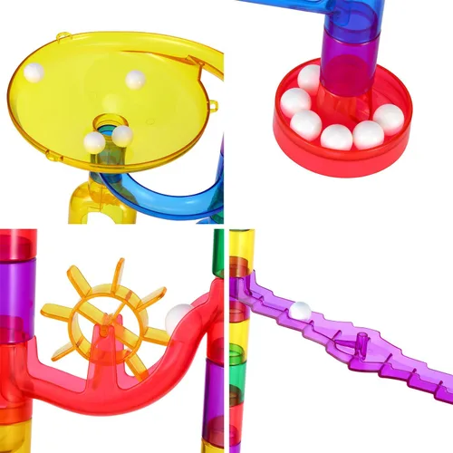 Vista 7 de Magicfly Marble Run, 127 piezas de canicas para niños, canicas de vidrio para niños