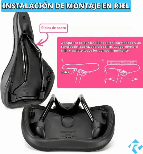 Vista 5 de Revere - Sillín de espuma viscoelástica para jóvenes, elegante, ultra cómodo, asiento de bicicleta para niños, bicicletas juveniles, asiento