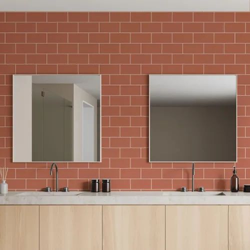 Vista 7 de Adhesivo de vinilo para pared de transferencia de ladrillos para decoración del hogar, despegar y pegar, calcomanías autoadhesivas para salpicaduras