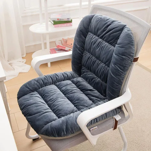 Vista 11 de Cojín para Silla de Oficina con Asiento Suave, Funda Desmontable, Soporte Lumbar, para Silla Mecedora, 90x50cm