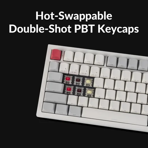 Vista 5 de Keychron Q6 Max QMKLAUNCHER Teclado mecánico personalizado con cable inalámbrico Bluetooth2.4 GHzUSB-C, perilla programable de tamaño completo