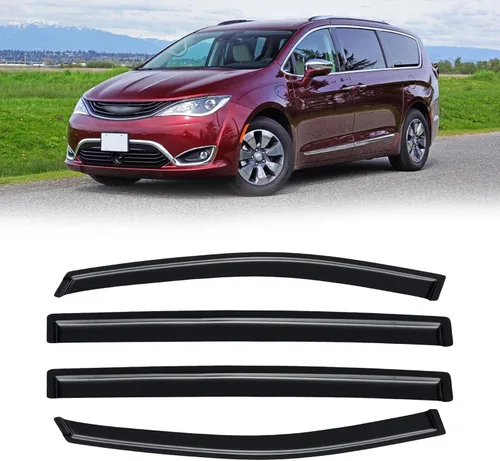Vista 35 de Protectores de lluvia en canal para Jeep Grand Cherokee L 2021-2026, protectores de visera de ventana, deflector de ventilación, sombra viento humo