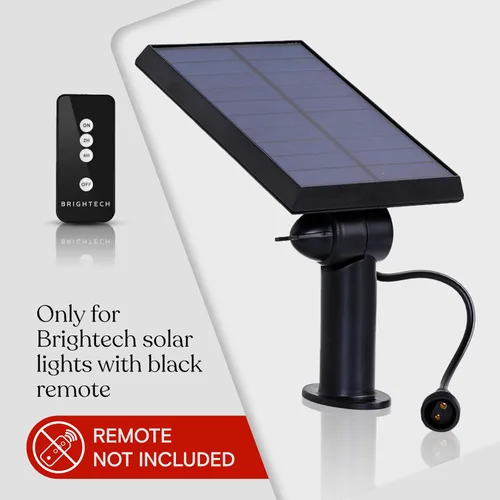 Vista 2 de Brightech Ambience Pro - Panel solar de repuesto, compatible solo con luces LED Brightech de 1 W con control remoto, luces de patio trasero y patio