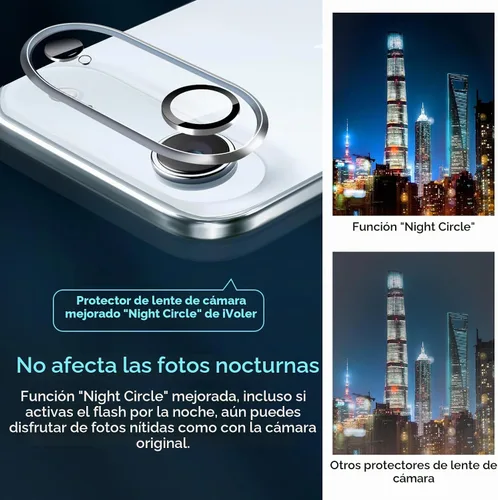 Vista 5 de ivoler Paquete de 4 protectores de lente de cámara para iPhone Air de 6.5 pulgadas, protector de pantalla de vidrio templado [compatible con fundas]