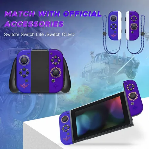 Vista 5 de Benicabaly Joycons for Switch, Joycons Controller Replacement Compatible with SwitchLiteOLED, LR Wireless Joy Con Controller Support Dual