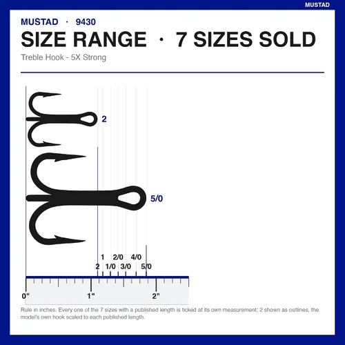 Vista 3 de Mustad Gancho fuerte 5X Treble (paquete de 25)
