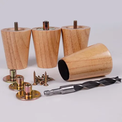 Vista 9 de Juego de 4 patas redondas de madera maciza de 2 pulgadas, reemplazo de patas cortas de madera maciza para sofá, patas de sofá, patas de aparador