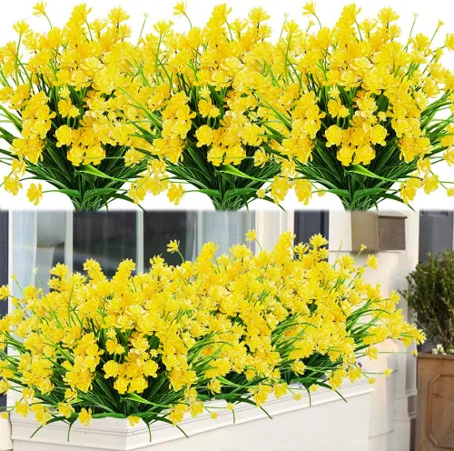 Vista 11 de Plantas y flores artificiales para exteriores, resistentes a los rayos UV