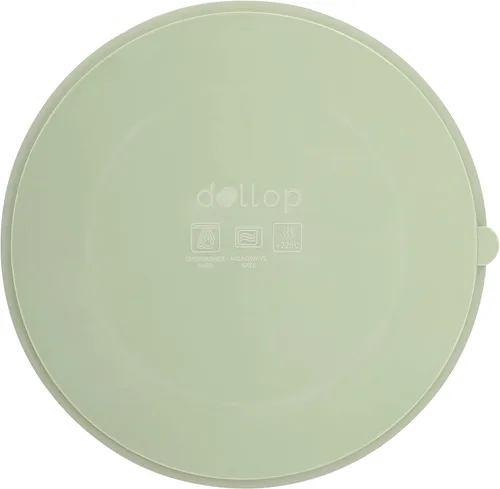 Vista 8 de dollop Placa de succión de silicona, sin BPA, apta para lavavajillas y microondas (eucalipto suave)