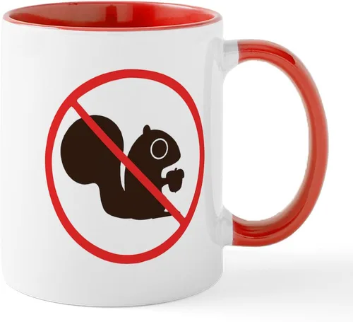 Vista 36 de CafePress Taza navideña de ardilla de 11 oz (11.0 fl oz) taza de café de cerámica