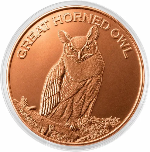 Vista 8 de Bisonte Moneda de lingotes redondos de cobre .999 puro de 1 oz en cápsula - COA por Heavenly Metals