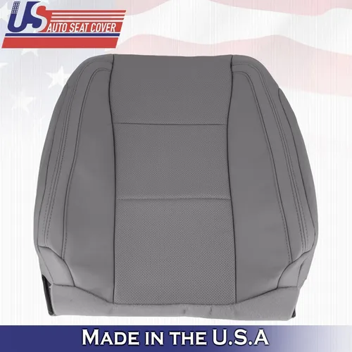 Vista 6 de U.S.AutoSeatCover 2017 para Ford F150 Lariat Passenger Top & Bottom Perf Fundas de asiento de cuero gris