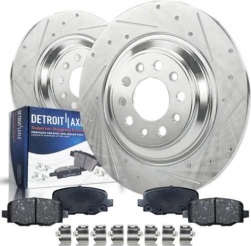 Vista 12 de Detroit Axle - Kit de freno trasero para Chevy GMC Silverado Sierra Suburban Yukon XL 1500 Astro Tahoe Safari Rotores de freno de disco Reemplazo